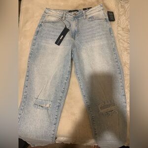 New With Tags Fashion Nova Beat It To Me Straight Jeans Size 5